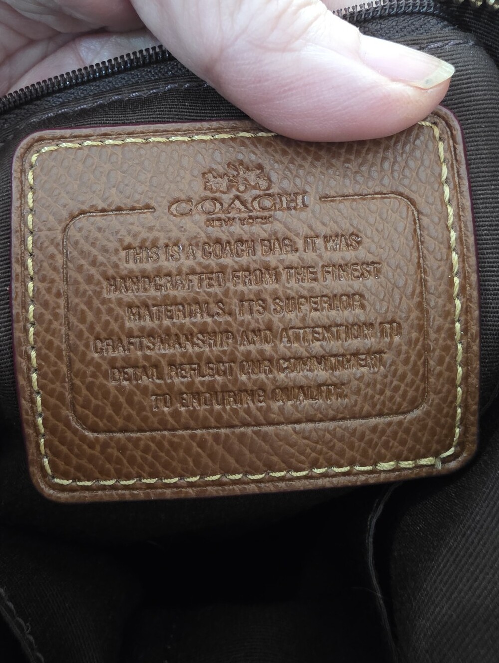 Coach Signature Crossbody File Bag in Saddle/Tan  Canvas - Picture 6 of 16